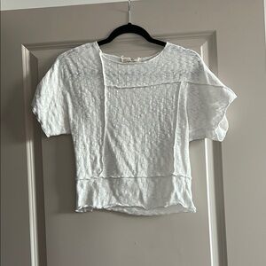White Textured Women's Top